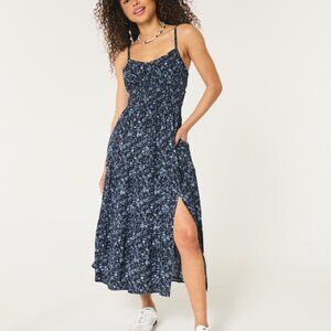 Hollister Smocked Waist Midi Dress